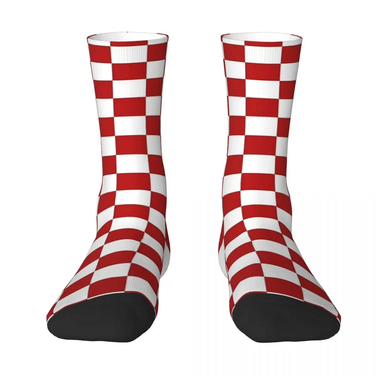 Red And White Check Adult Socks,Unisex socks,men Socks women Socks