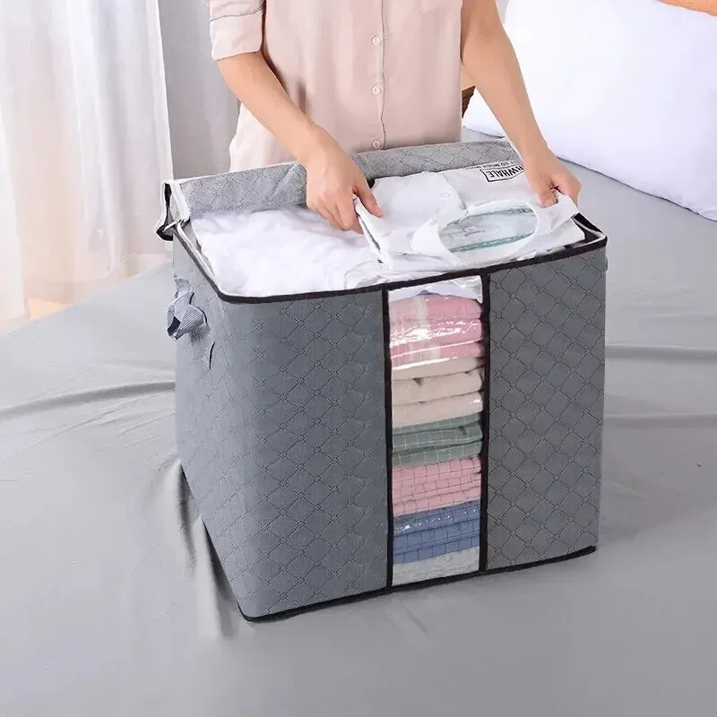Clothes storage box 1Pc Large Capacity Non-Woven for Clothing And Bedding Storage