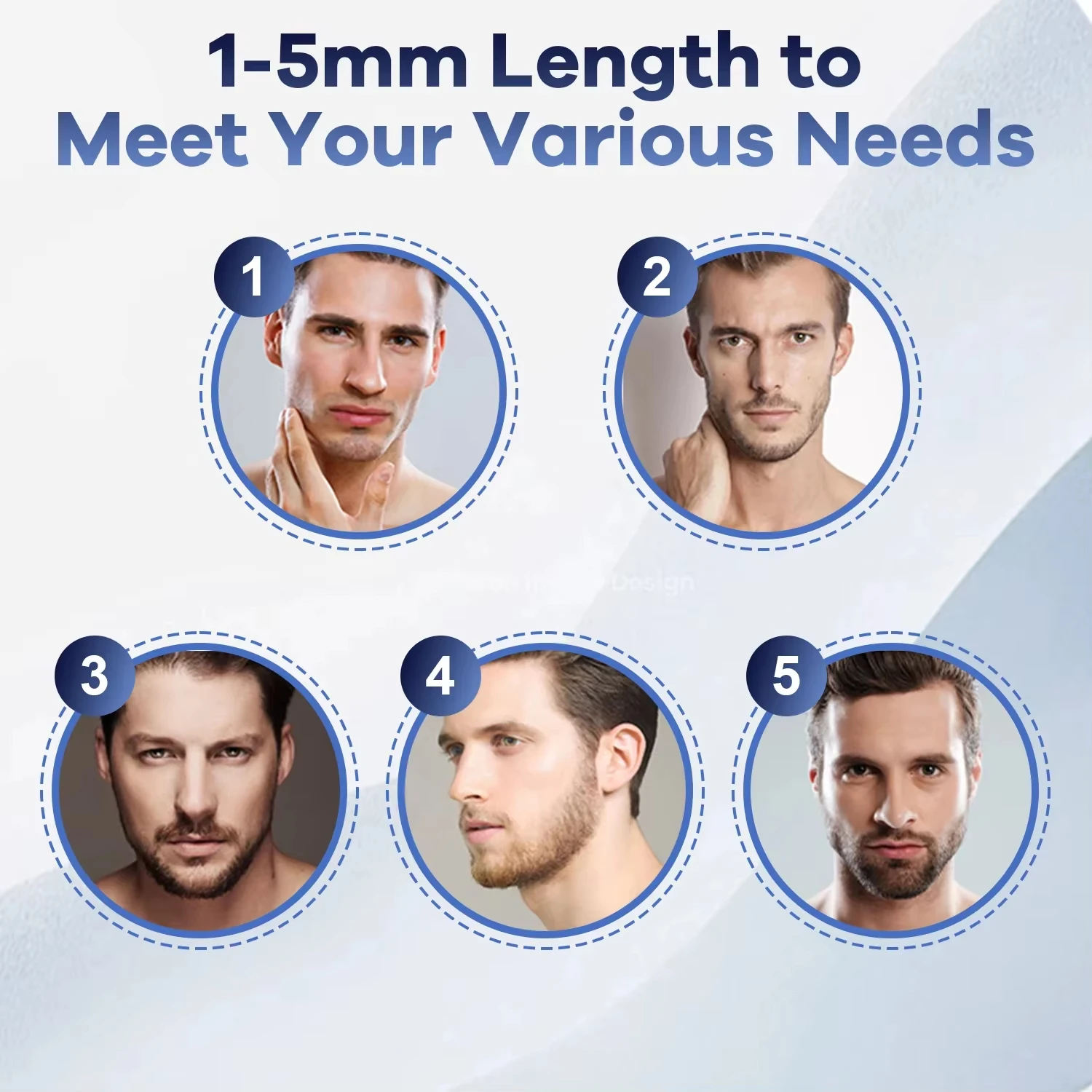 OneBlade 5 In 1 Guard Guide Comb Beard Trimmer 1-5mm Adjustable Combs For One Blade QP2520 QP2530 QP2620 QP2630 QP2724_voghion.com