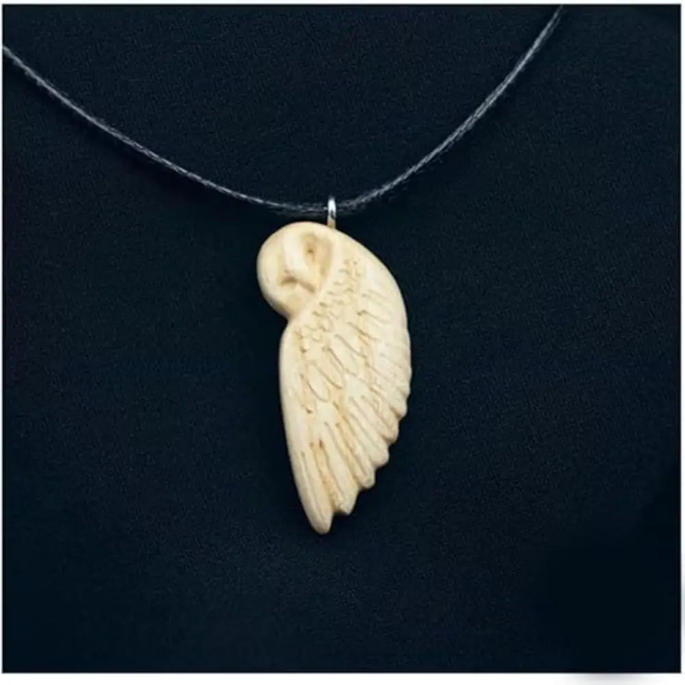 Handmade Wooden Owl Pendant Necklace for Couples