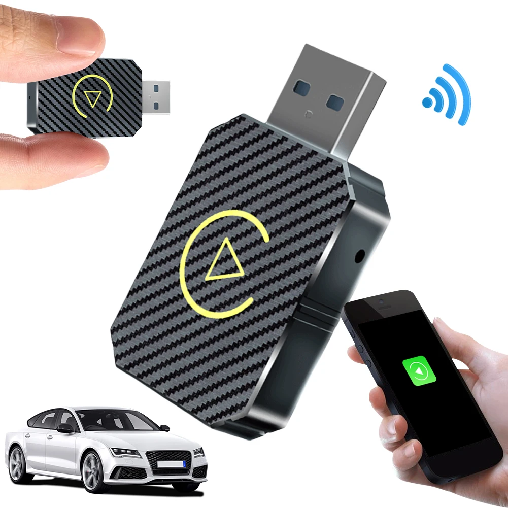 2025 Wireless Carplay & Android Auto Wireless Adapter, 2 IN 1 Stick Konvertieren Wired Android Auto/Car Play in kabellos für Autos mit Wired CarPlay, Car Play Kabellos Adapter Typ-C/USB Plug & Play