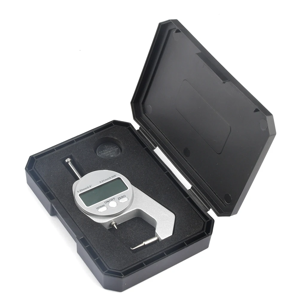 Enhanced Digital Display Thickness Gauge - Zinc Alloy Electronic LCD Micrometer for Precise Wall Measurement