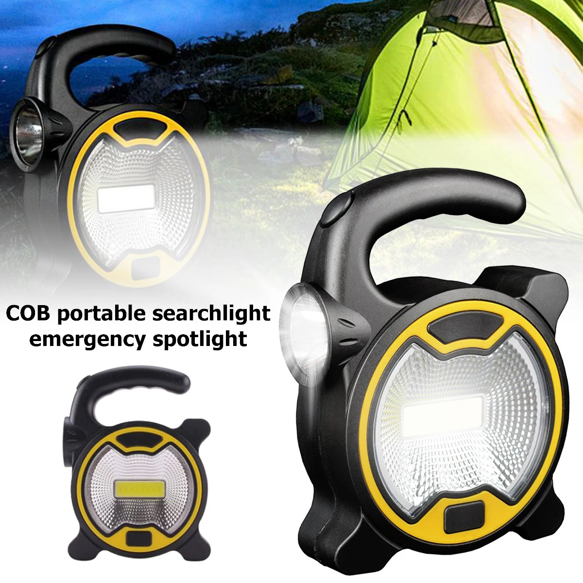 

1-12pcs Portable COB LED Work Light Super Bright Spotlight Flashlight Battery Powered Hand-held Emergency Floodlight for Outdoor
