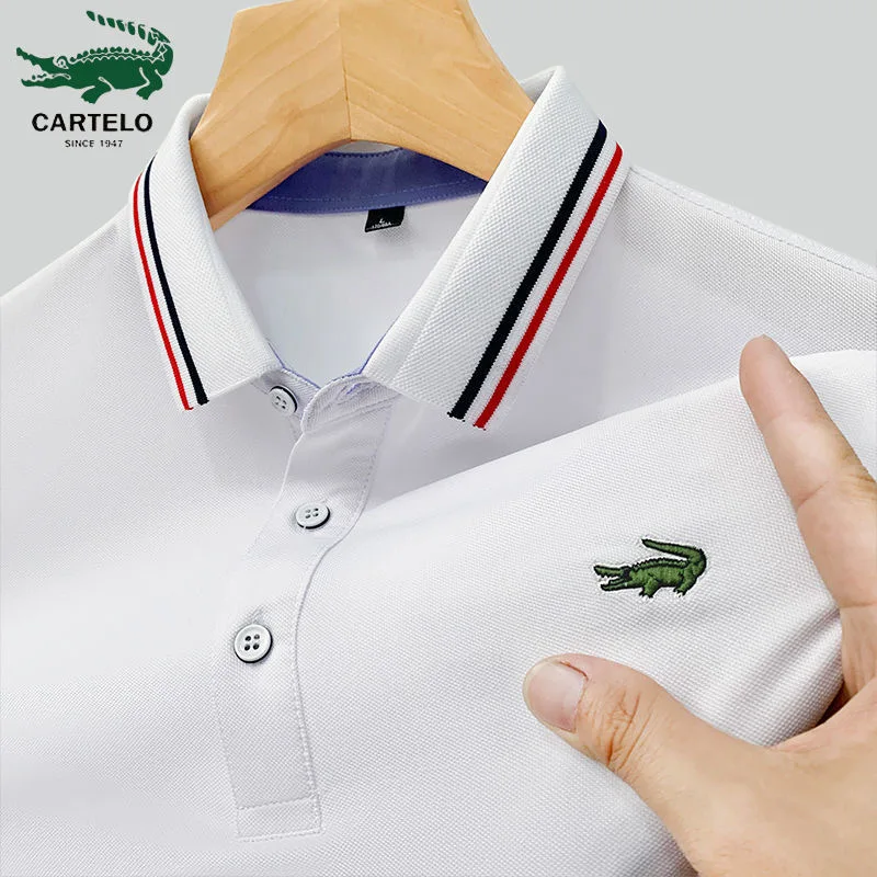 

New 2023 Summer Men's Lapel Anti-pillin Polo Shirt Embroidered Short Sleeve Casual Business Fashion Slim Fit Polo Shirt for Men