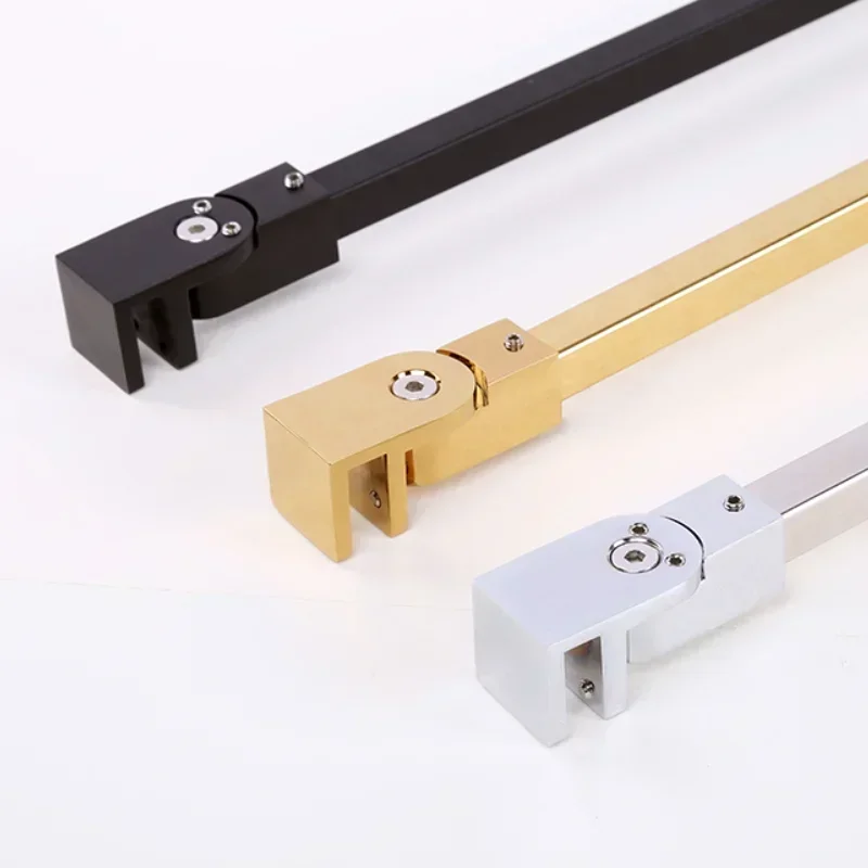 Universal adjustable shower room glass fixed support frame partition connection piece stainless steel punch free pull rod