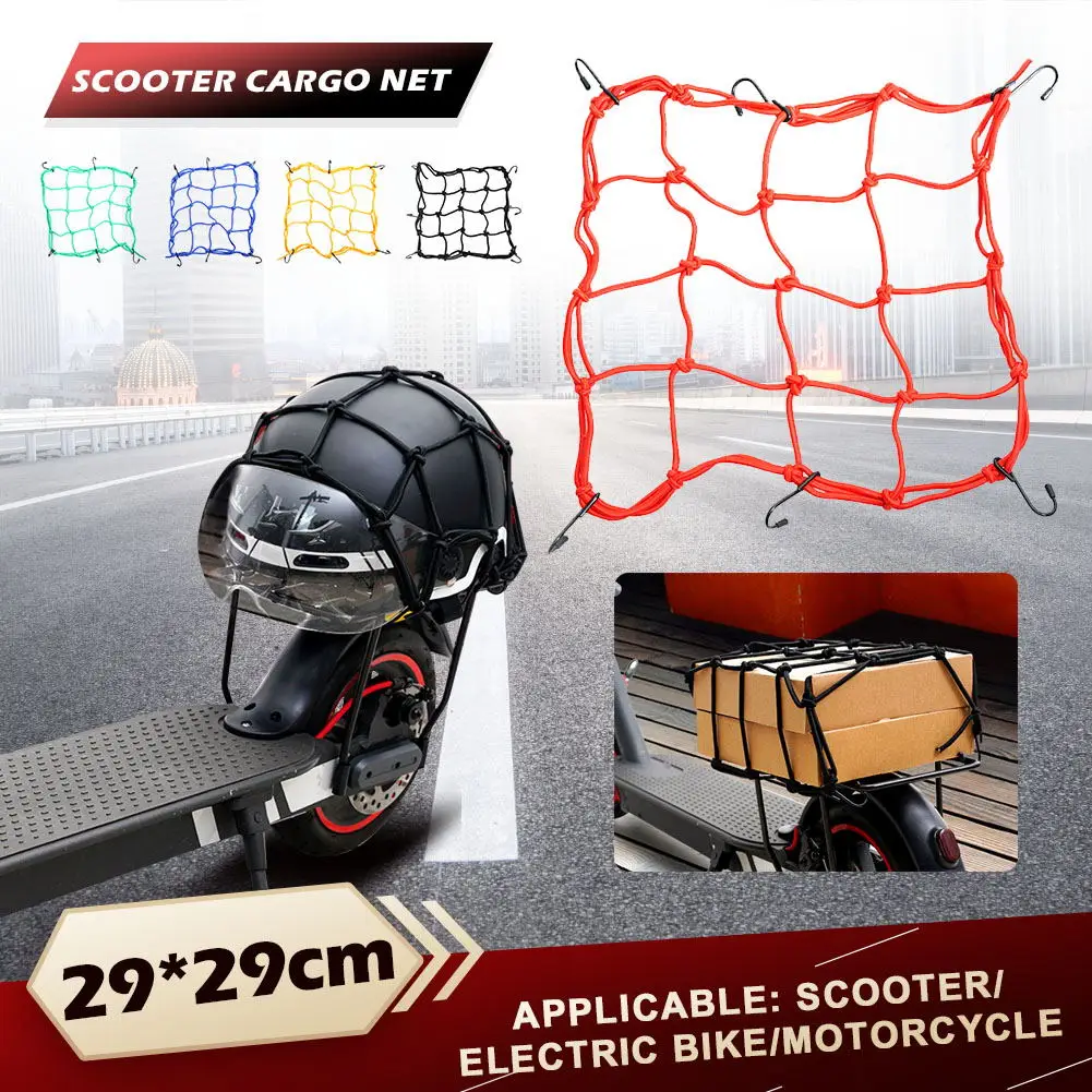 

Scooter Motorcycle Luggage Net Bike 6 Hooks Fix Fuel Tank Luggage Mesh Web Coated Latex Cord Netting Motorcycle Bike Styling