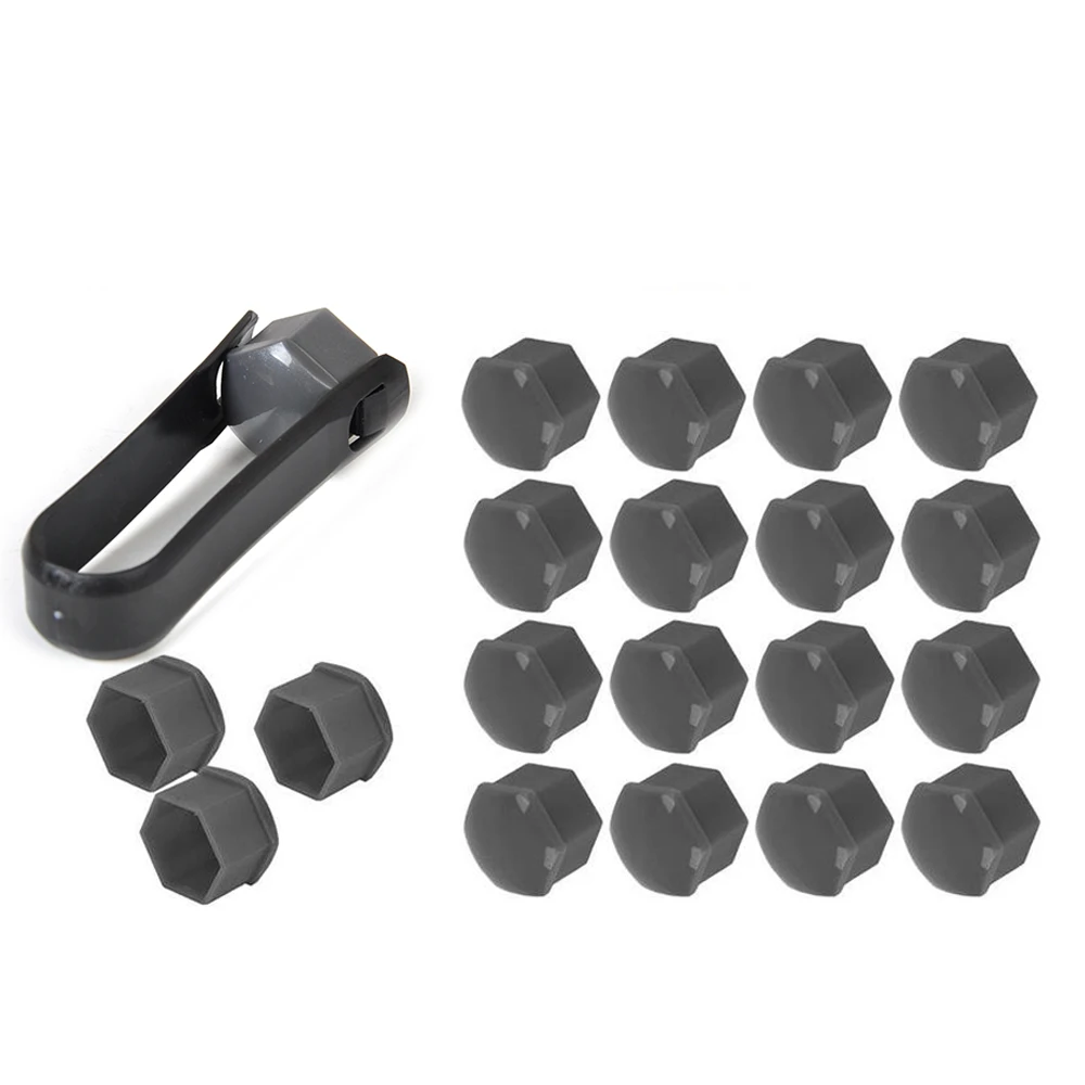 Tire Screw Cap Wheel Hub Covers Wheel Hub Caps 20Pcs 17mm Wheel Nut Bolt Screw Cover Cap Head Cover Cap For VW Audi Skoda