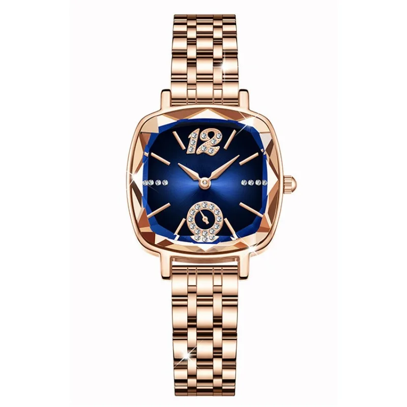 Square women's watch with diamond inlaid quartz watch 3