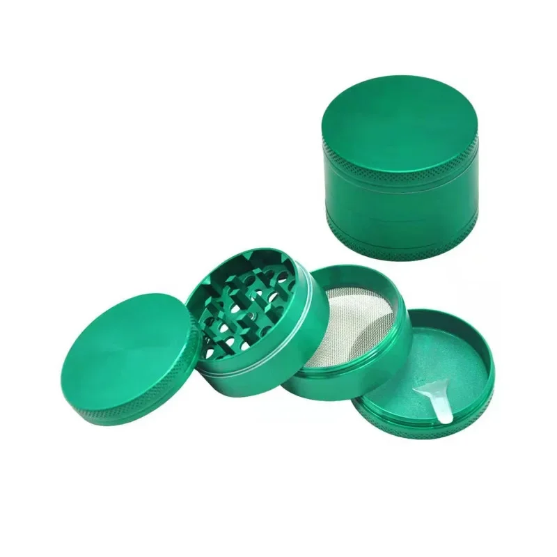1pc 40mm 4-layer Zinc Alloy Hand Movement Tobacco Grinder Herb Grinder Spice Crusher Kitchen Supplies Spice Jars