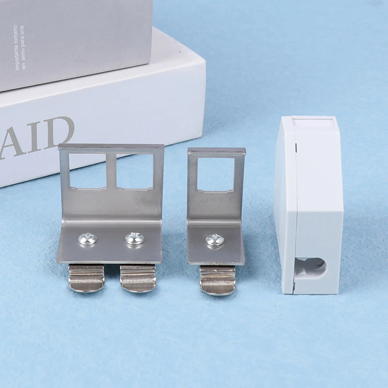 1 Port 2 Ports DIN Rail Keystone Adapter For 35mm DIN-Rail Electrical Distribution Box Metal Mounting Keystone Jack Holder