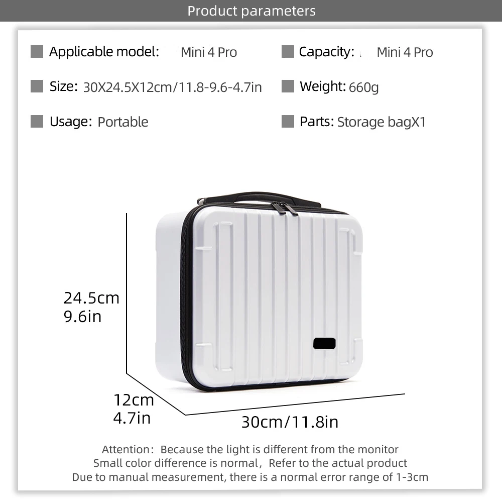 Drone Storage Case Carrying Bag for DJI Mini 4 Pro Storage Handle Cover RC-2/N2 Remote Controller All-In-One Hard Box Camera Accessories