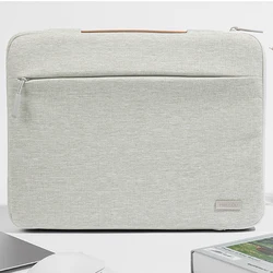 Multi-Pocket Shockproof Laptop Sleeve with Handle - 13-13.6 (Light Gray)