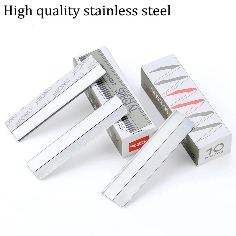 20/50/100Pcs Eyebrow Blades Stainless Steel Brow Trimming Knife Microblading Dermaplaning Blade Permanent Makeup Beauty Tools