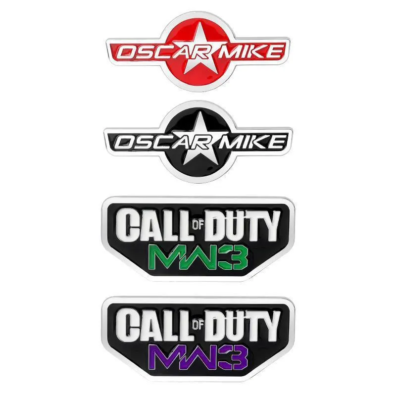 

Suitable for OSCARMIKE Oscar Car Logo Wrangler's Guide MW3 Letter Call of Duty Metal Car Luxury Modified Car Decal