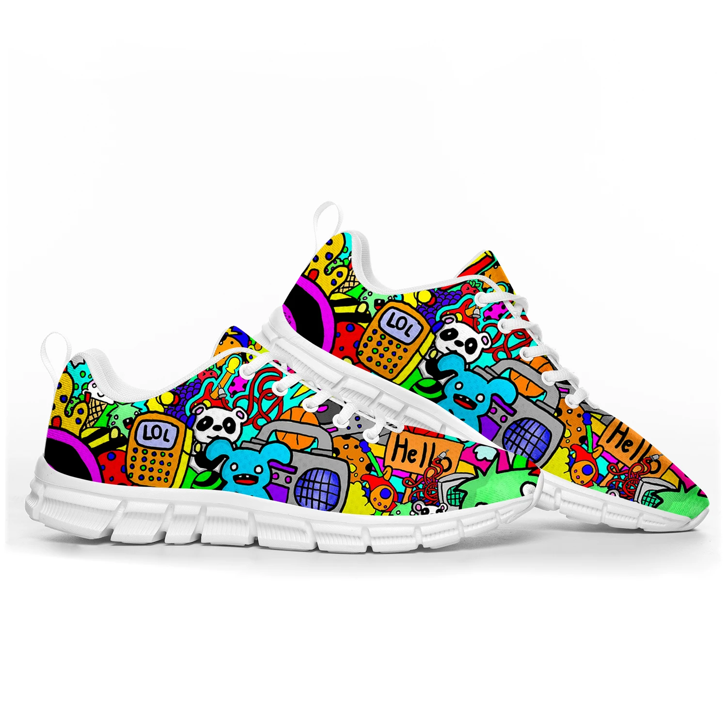 Graffiti Monsters Street Art Sports Shoes Mens Womens Teenager Kids Children Sneakers Custom Made High Quality Couple Shoe