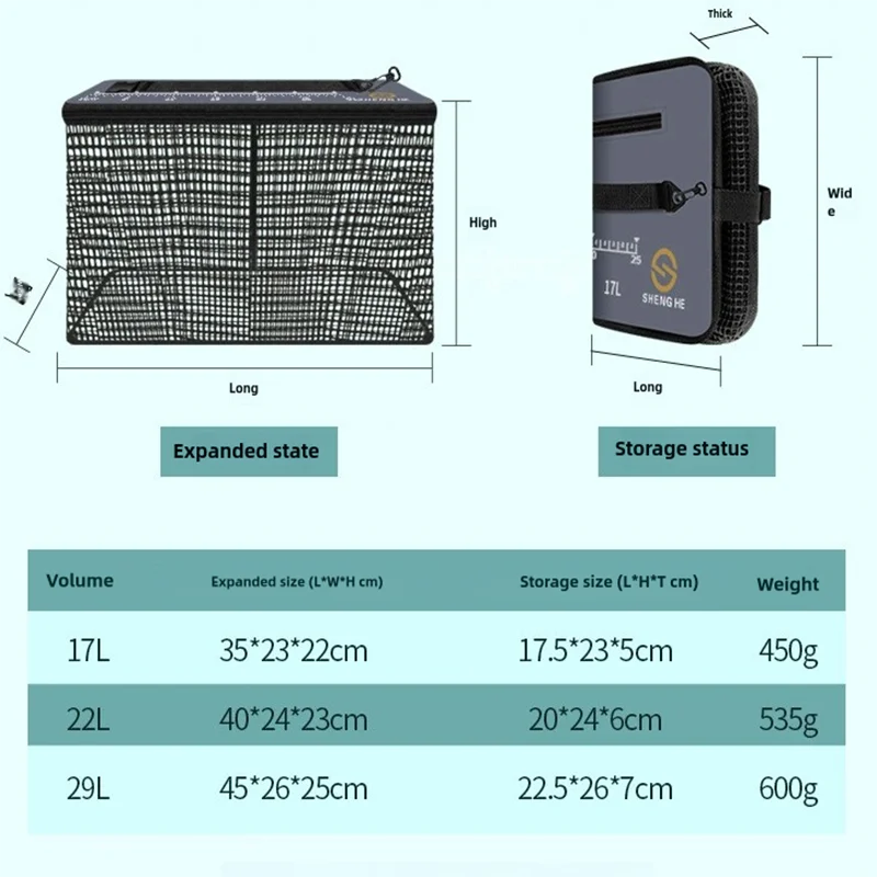 Lure Floating Fish Net Fishing Basket Sea Fishing Fish Protection Hanging Glue Quick Drying Portable Nylon Woven Live Bag
