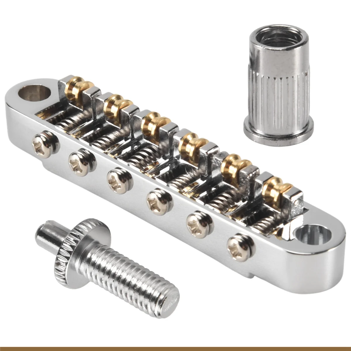 Silver Tune-O-Matic Electric Roller Saddle Bridge Lp Electric Guitar Bridge Made in Korea 3