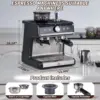 Espresso Machine with Grinder, Professional Espresso Maker with Milk Frother Steam Wand, 20 Bar Barista Cappuccino Machine,1450W 3
