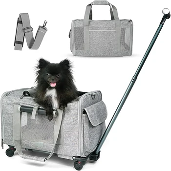 Rolling Pet Carrier with Wheels (Airline Approved) 1