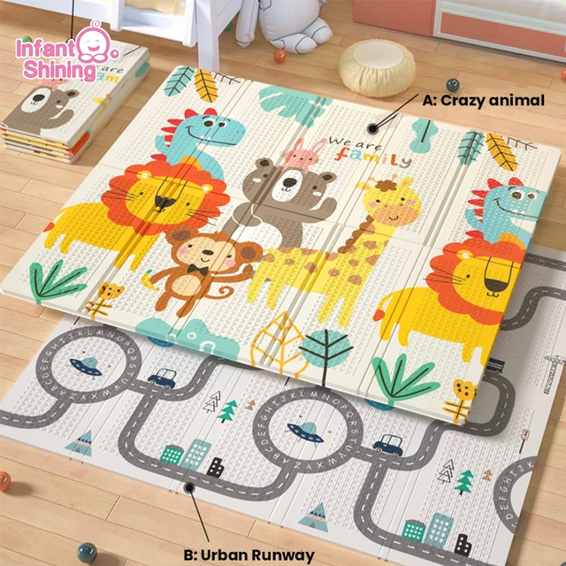 Infant Shining Baby Play Mat 180x200x1.5cm Folding Baby Mat Anti-slip Puzzle Children's Mat Tapete Infantil Room Crawling Pad 1