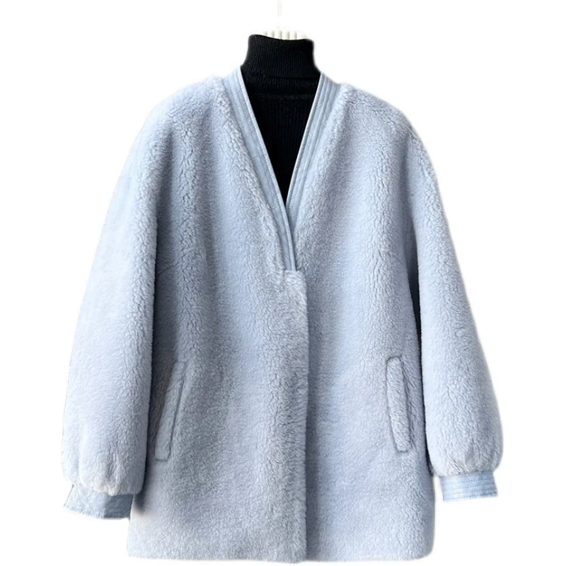 

PUDI Women Luxury Real Wool Fur Coat Jacket Winter Female Girl Real Sheep Shearing Parka Overcoat CT1106