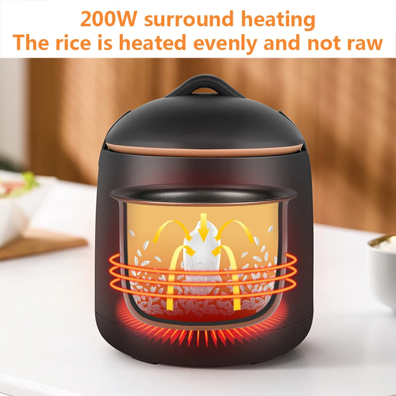 Zhigao Electric Rice Cooker Mini Dormitory Household Low Power 1-2 Person Cooking Electric Rice Cooker Gift Wholesale 3