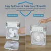 Xiaomi New Mini Portable Fan Air Conditioners USB Electric Fan Air Cooler LED Night Light Water Mist Fun 3 In 1 Air Humidifier 4