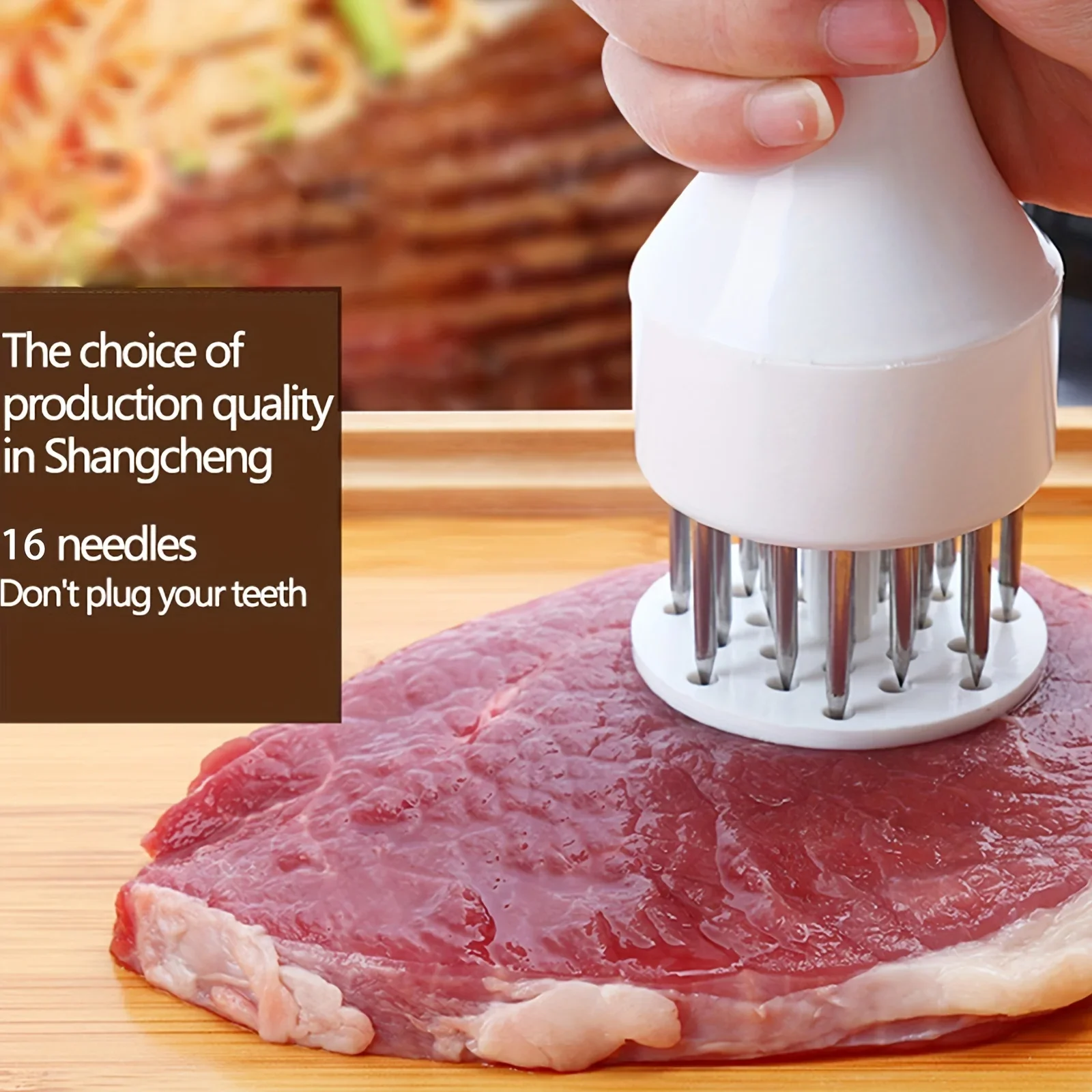 Stainless Steel Steak Meat Tenderizer Hammer Loose Meat Needle Daily Tendon Breaker Household Punching Meat Inserting Needles