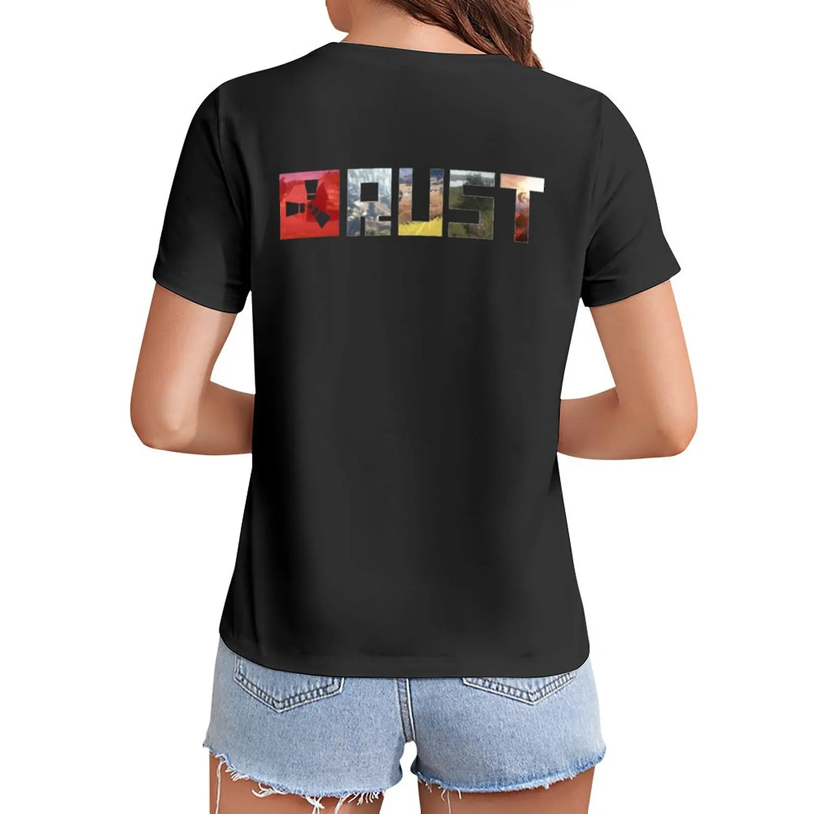 

Rust Game Logo T-Shirt summer tops blanks Women's summer blouses 2024
