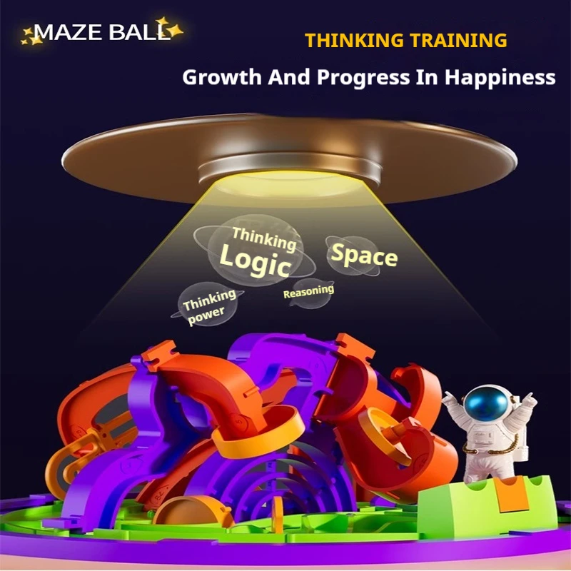 Large 299 Levels 3D Puzzle Ball Maze Toy Montessori Brain Burning Ball Challenge Obstacle Game Thinking Training Maze Toy Gifts 6