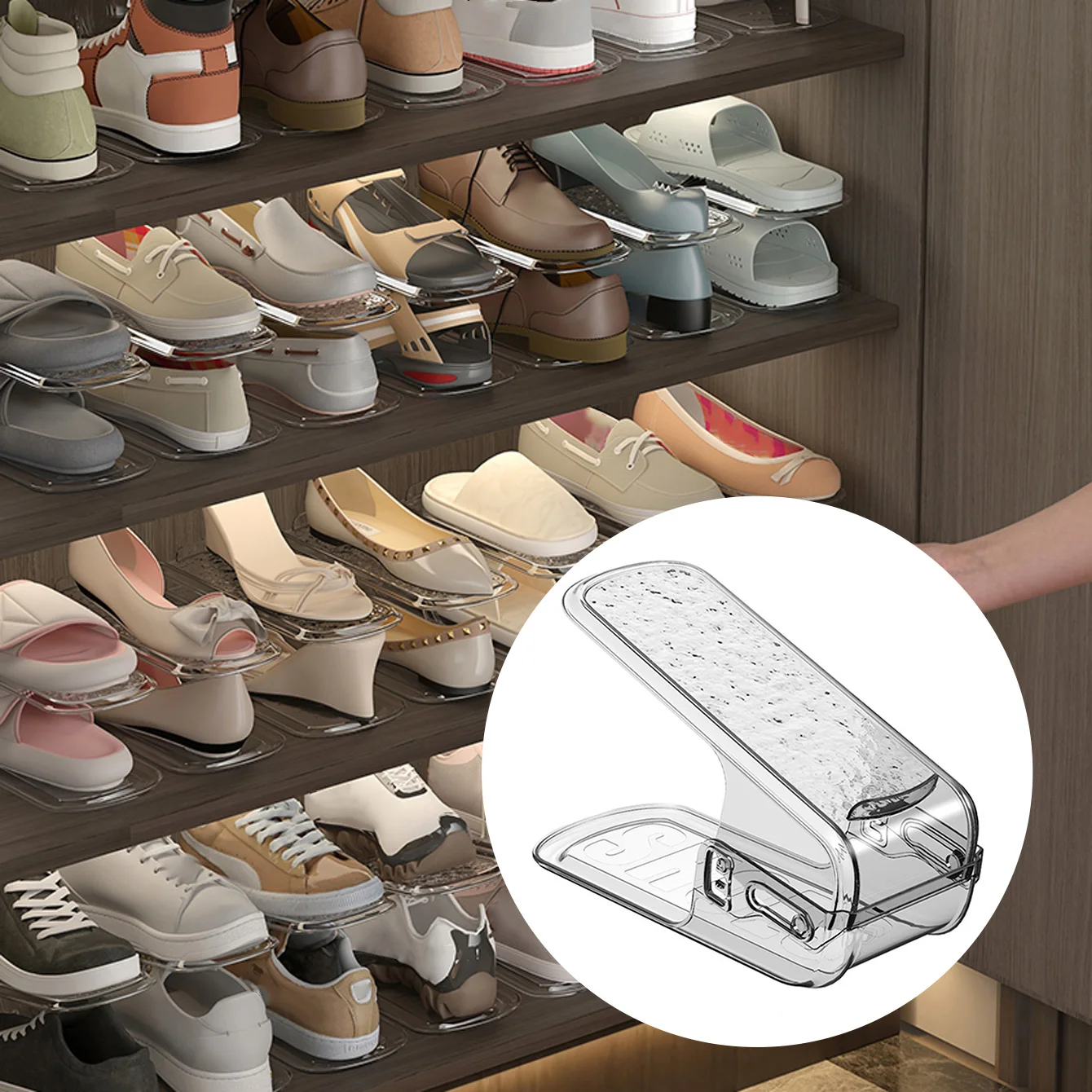 2 storage shoe racks retail shoe display racks, convenient for storage at home and in store, multifunctional organizer
