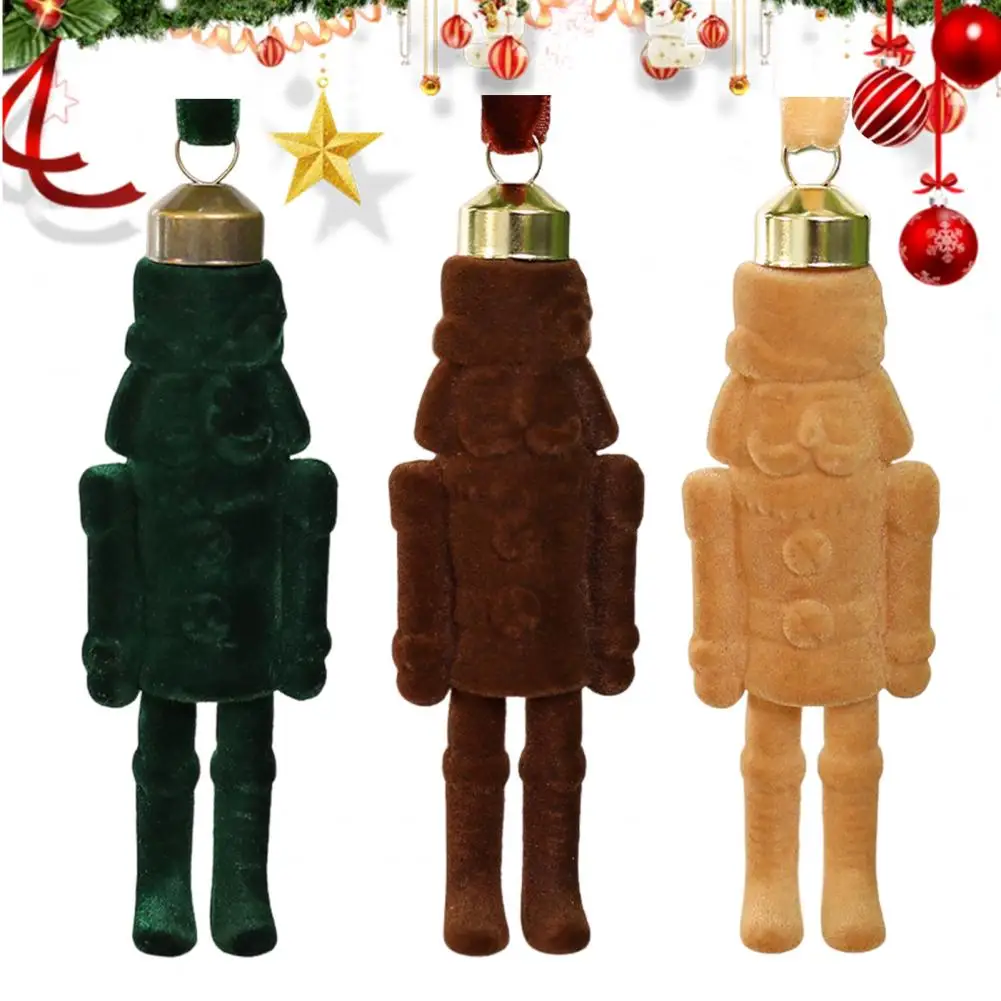 Christmas Nutcracker Ornament Colorful Nutcracker Hanging Ornament Festive Flocking Nutcracker Hanging Ornaments Christmas