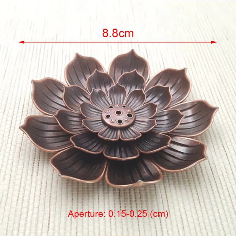 Meditation Buddha Sandalwood Stick Holder Burner Round Dish Lotus Flower Catcher Plate Incense Holders Home Decor kadzidełka 6