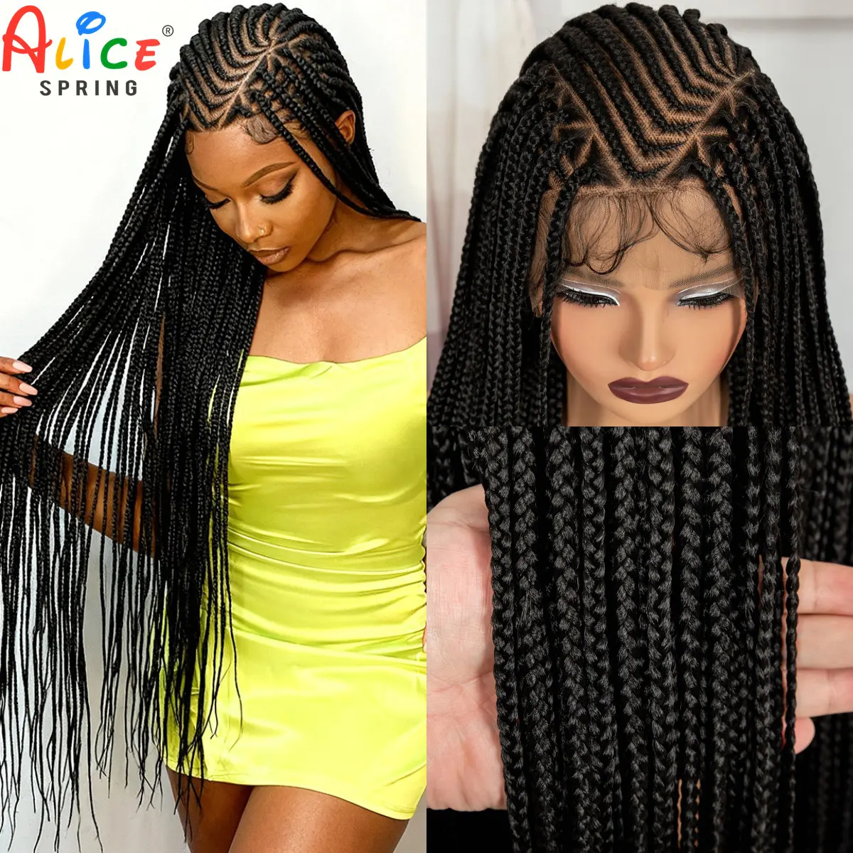 Cornrow Braided Wigs - Stylish & Versatile