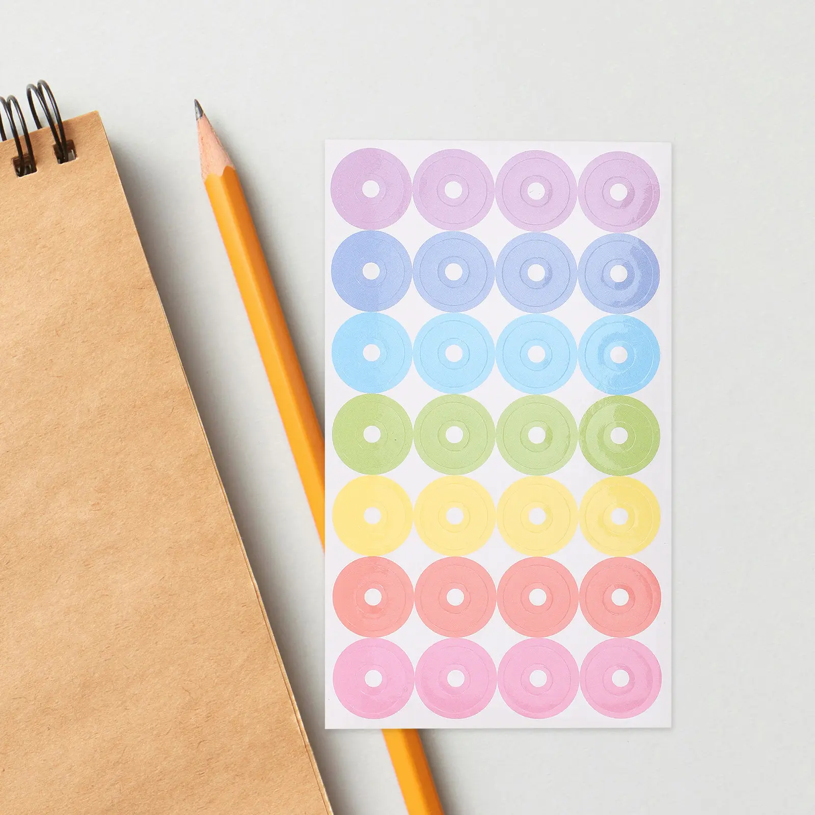 20장 바인더 구멍 보강 스티커 얇은 종이 페이지용 자체 접착식 구멍 보호기 학교 사무실 학습 공예용