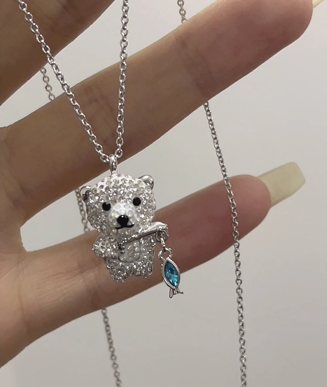 Swarovskies Bear Series, Simpatici Personaggi Dei Cartoni Animati Con Diamanti Pieni, Ciondoli Anhanger Pendisif Diamant Femme