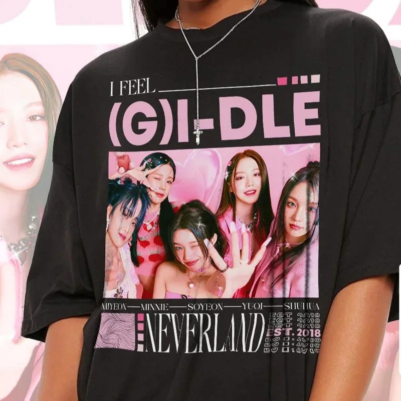 GIDLE T Shirt I Am FREE TY World Tour Merch T-shirt (G)I-DLE Fans