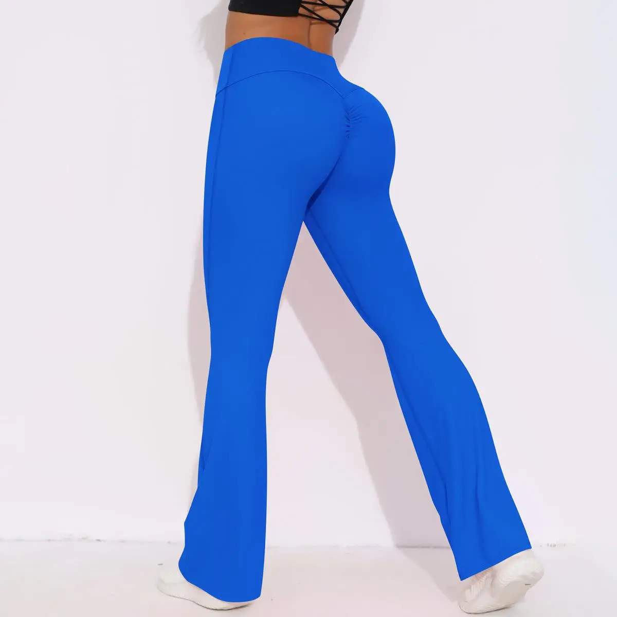 Bell-bottoms Yoga Leggings Scrunch Flared Pants Women Tight-Fit Sexy Slim High Waist Push Up Fitness Gym Sports Flare Leggings
