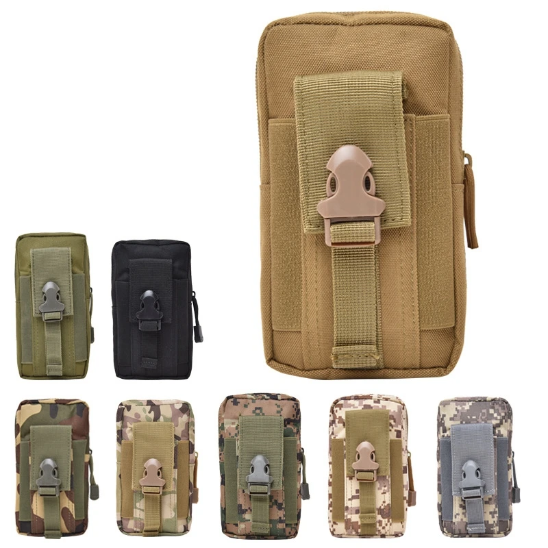 

Tactical Cell Phone Holster Pouch Smartphone Cellphone Case Gadget Bag Molle Attachment Belt Holder Waist Bag for 4.7"-6" Phone