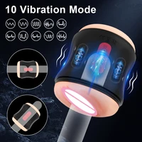 Automatischer männlicher Masturbationsbecher mit offenem Ende, vibrierende Penisstimulation, elektrische Taschenmuschi, Sexspielzeug für Erwachsene für Männer, Masturbator 2