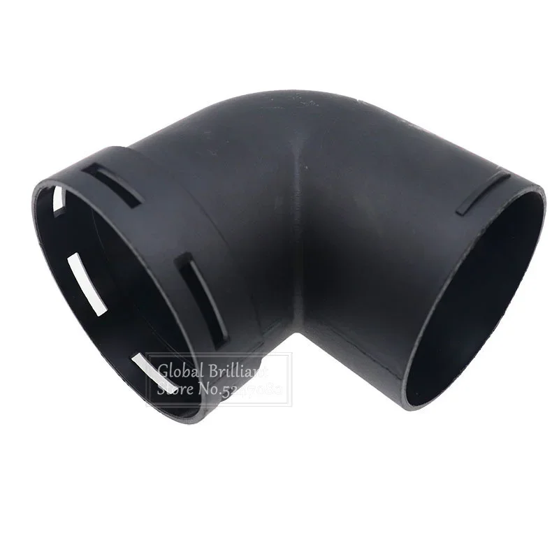 Car Air Heater Heater Ducting Pipe Elbow Outle 42/60/75/90mm Black Plastic Connector Heating PipeAir Intake Pipe