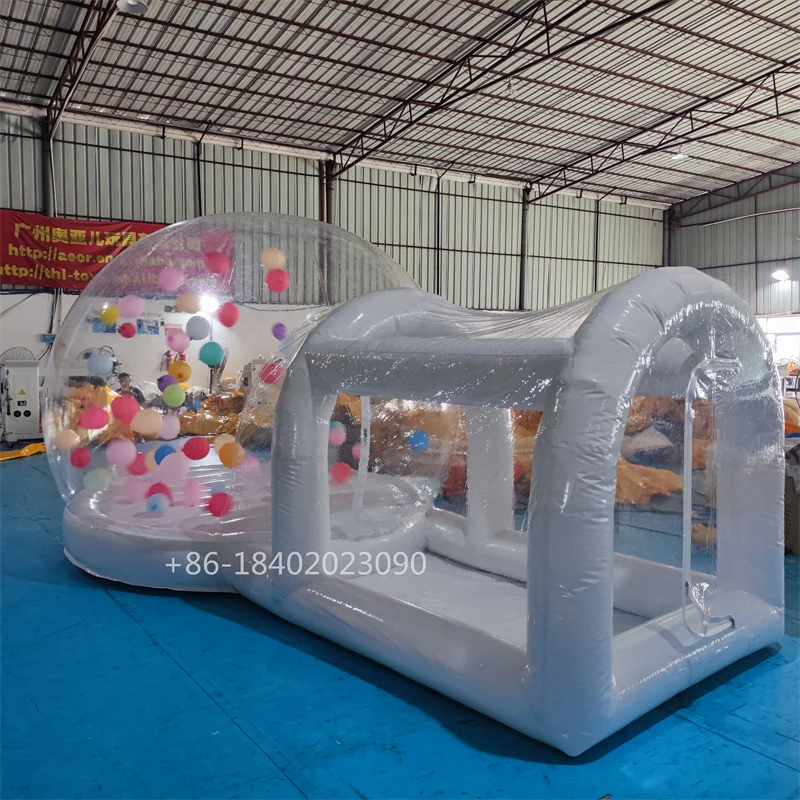 Maison à bulles gonflable avec ballon, tente à bulles transparente