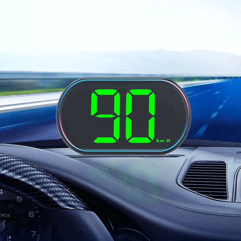 

Car HUD Head Up Display GPS Digital Speed Meter Speedometer LED Screen USB Power Supply Plug And Play For Cars Trucks Buses