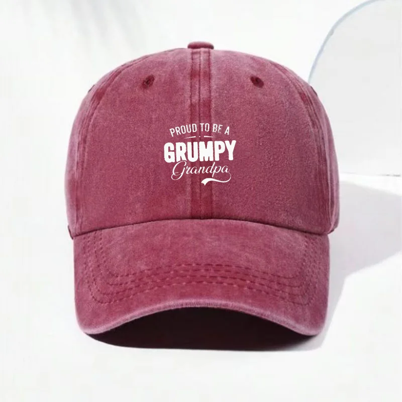 Lustige Vintage-Baseballkappe aus gewaschener Baumwolle, verstellbare Distressed-Trucker-Mütze für Herren, Retro-Humor-Baumwollkappe im Grumpy-Grandpa-Stil – Detail 9