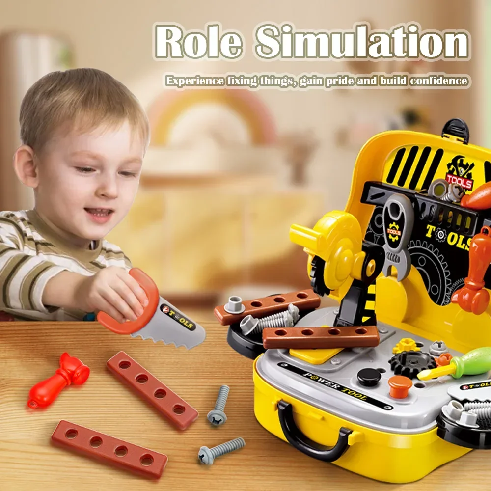 

Детская конструкция, детские игрушки для детей дошкольного возраста, портативный мастерский игровой набор, Обучающие товары, детский подарок