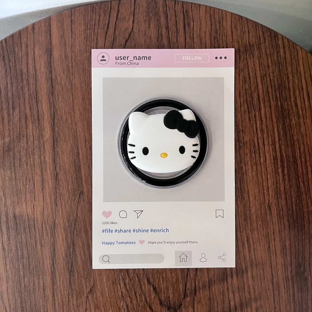 Magsafe 마그네틱 폰 스마트톡 스마트톡 스탠드 산리오 헬로 키티 아이폰 삼성용 접이식 무선 충전 케이스 홀더