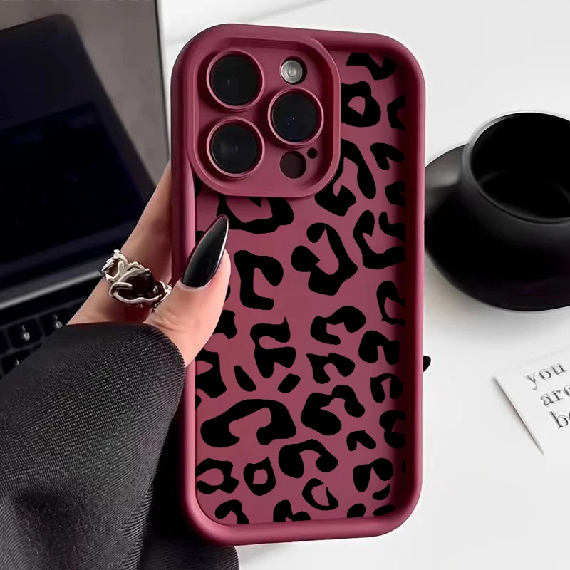 Pink Leopard Print Phone Case - Stylish & Protective Cover