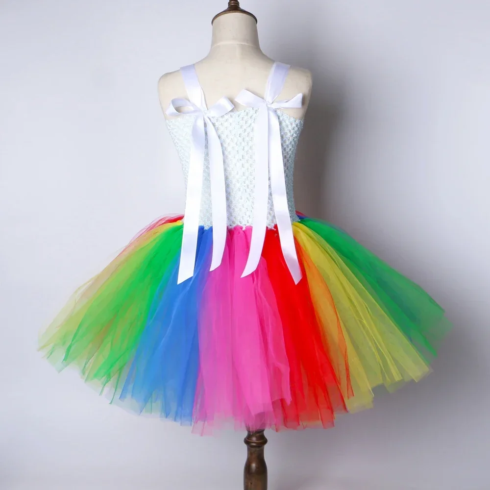 Vestito Ballerina Bambina Anni Vestito Tutù Arcobaleno Per