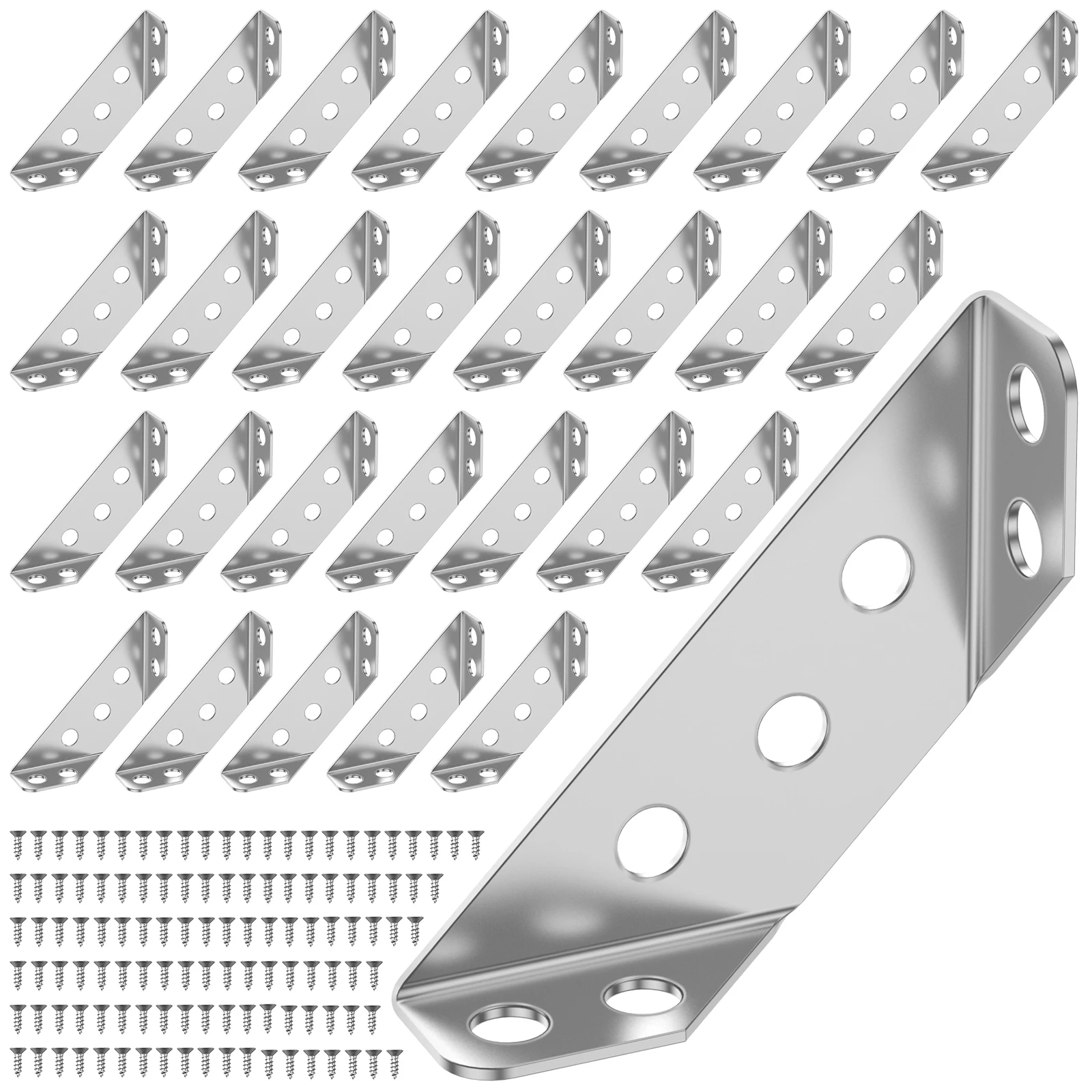 

Комплект угловых коннекторов для мебели, 30 шт., металлический трапециевидный угловой кронштейн, прочная треугольная стойка для стыковой полки