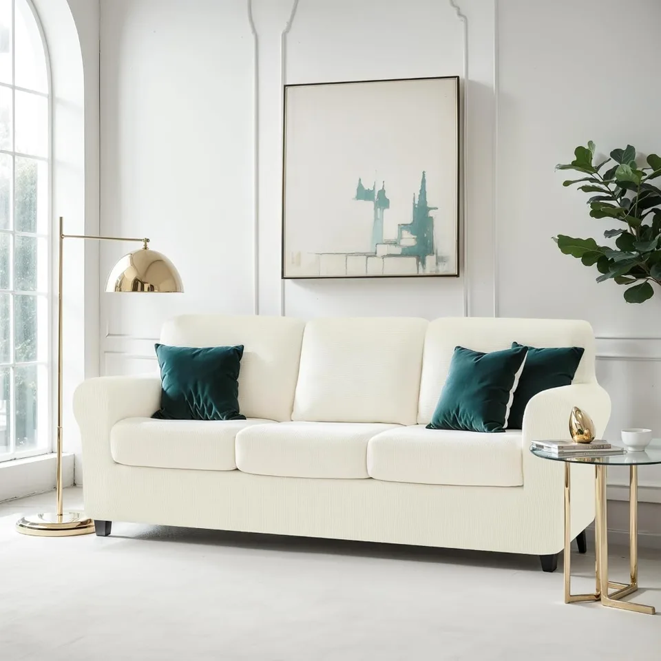 3 Seat Stretch Sofa Slipcover Washable Anti Slip